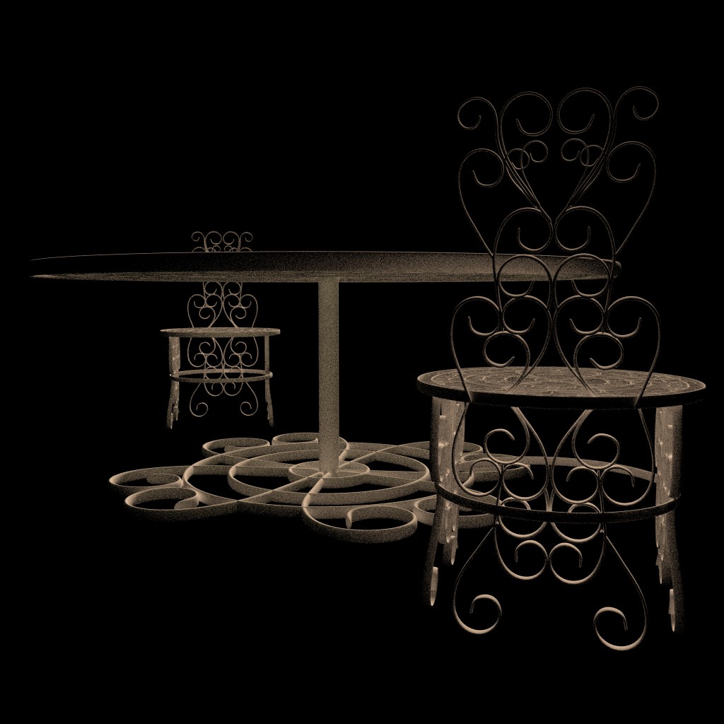 Flat iron table and chair Set preview image 4